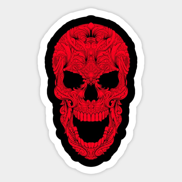 Skull Ornament 1.1 Sticker by Harrisaputra